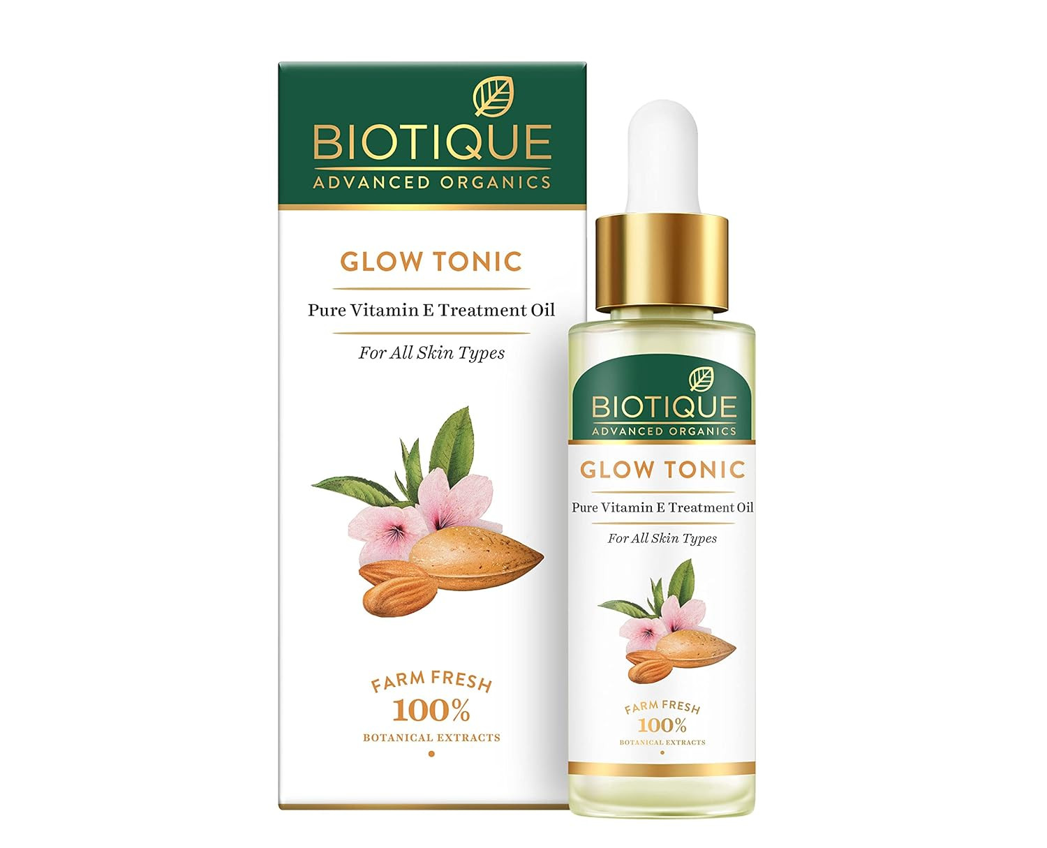 Biotique Glow Tonic - Pure Vitamin E Nourishing Toner, Soothes, Refreshes, For All Skin Types, 120 ml
