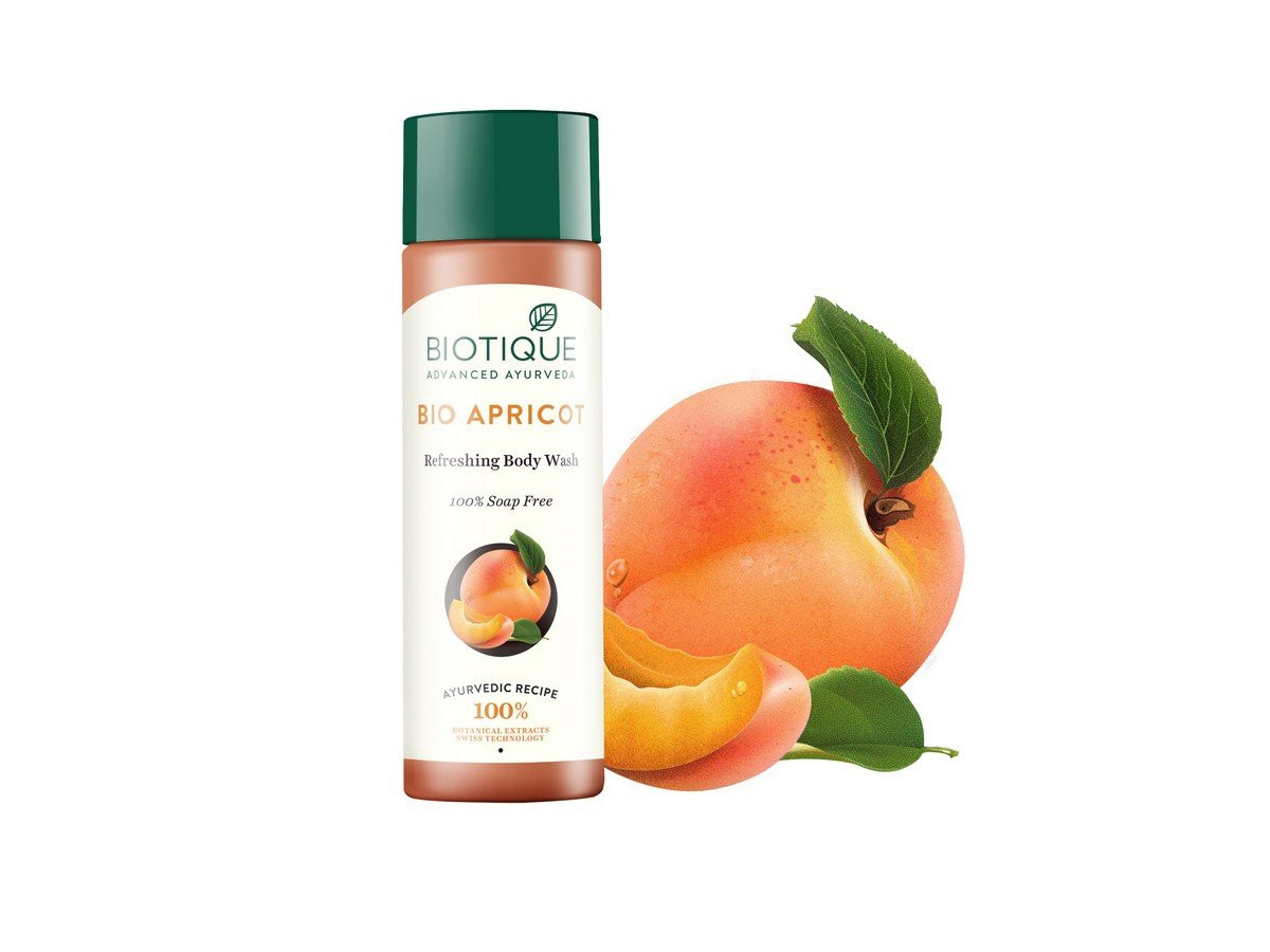 Biotique Apricot Refreshing Body Wash - 100% Soap Free, 190 ml