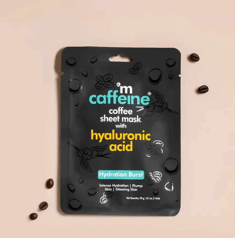 mCaffeine Hyaluronic Acid Coffee Sheet Mask for Hydration Burst - 20g