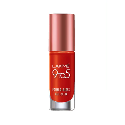 LAKMÉ 9 TO 5 PRIMER + GLOSS NAIL COLOR Cherry Red 6ml