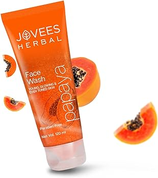 JOVEES HERBAL Papaya Face Wash For Women/Men | Brightening and Glowing Skin | Removes Pigmentation and Dark Spots | For All Skin Types 120ml