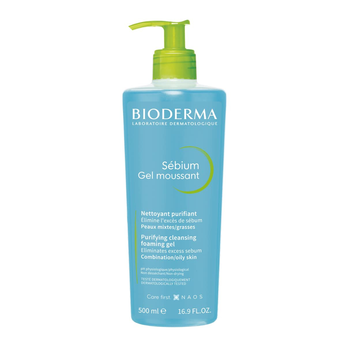 Bioderma Sebium Gel Moussant Purifying Cleansing Foaming Gel Combination to Oily Skin 500ml