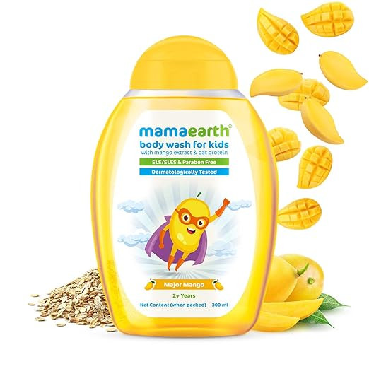 Mamaearth Major Mango Body Wash For Kids with Mango and Oat Protein - 300 ml