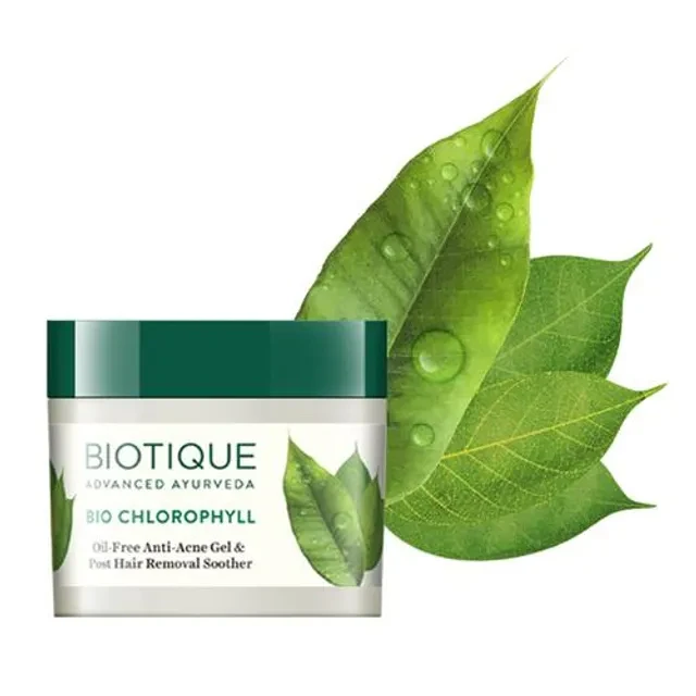 BIOTIQUE Chlorophyll Oil-Free Anti-Acne Gel - For Oily & Acne Prone Skin, 50 g