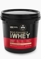 Optimum Nutrition (ON) Gold Standard 100% Whey Protein for Muscle Recovery | No Added Sugar | Flavour Powder Vanilla Icecream 4Kg