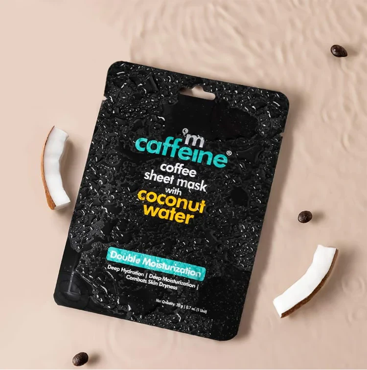mCaffeine Coconut Water Coffee Sheet Mask for Double Moisturization - 20g