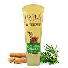 Lotus Herbals TEATREEWASH Tea Tree & Cinnamon Anti-Acne Oil Control Face Wash 80g