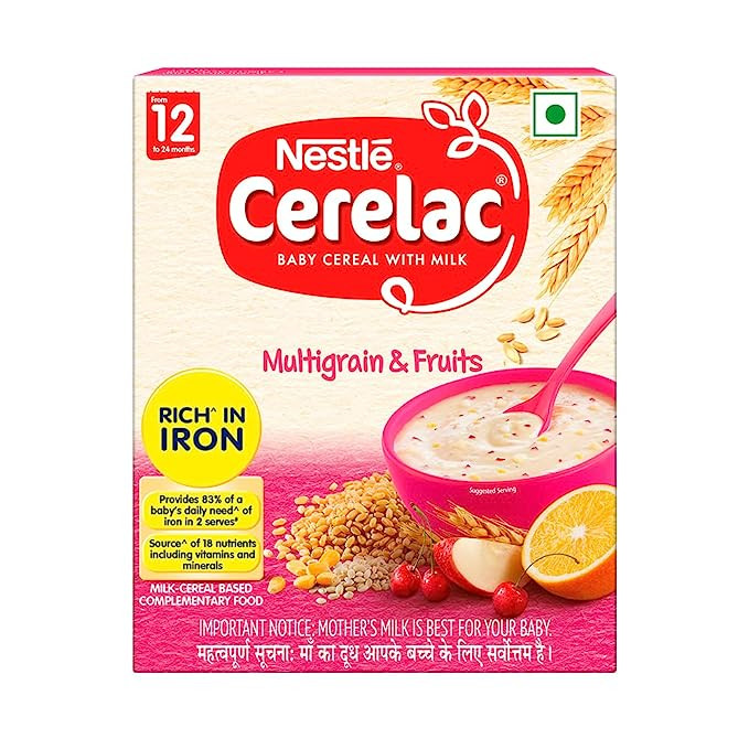 Nestle Cerelac Baby Cereal with Milk Wheat Multigrain & Fruits (From 12 to 24 Months) Powder 300 gm
