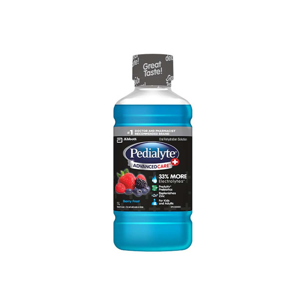Pedialyte Advanced Care Plus Electrolyte Oral Rehydration Solution Berry Frost 1L