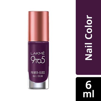 LAKMÉ 9 TO 5 PRIMER + GLOSS NAIL COLOR Purple Haze 6ml