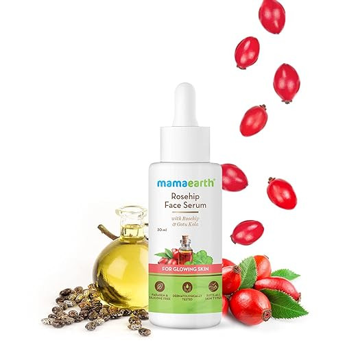 Mamaearth Rosehip Face Serum with Rosehip & Gotu Kola for Glowing Skin – 30 ml