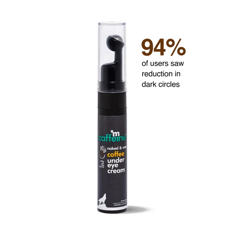 mCaffeine Coffee Under Eye Cream for Dark Circles & Puffiness - 15 ml - Natural & 100% Vegan