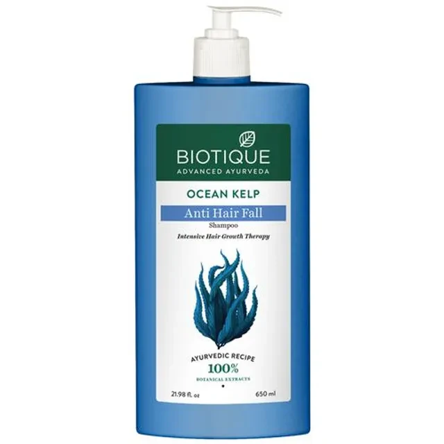 BIOTIQUE Ocean Kelp Anti Hair Fall Shampoo - Intensive Hair Growth Therapy, 650 ml