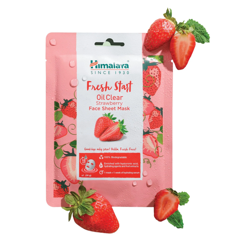 Himalaya Fresh Start Oil Clear Strawberry Face Sheet Mask 30g