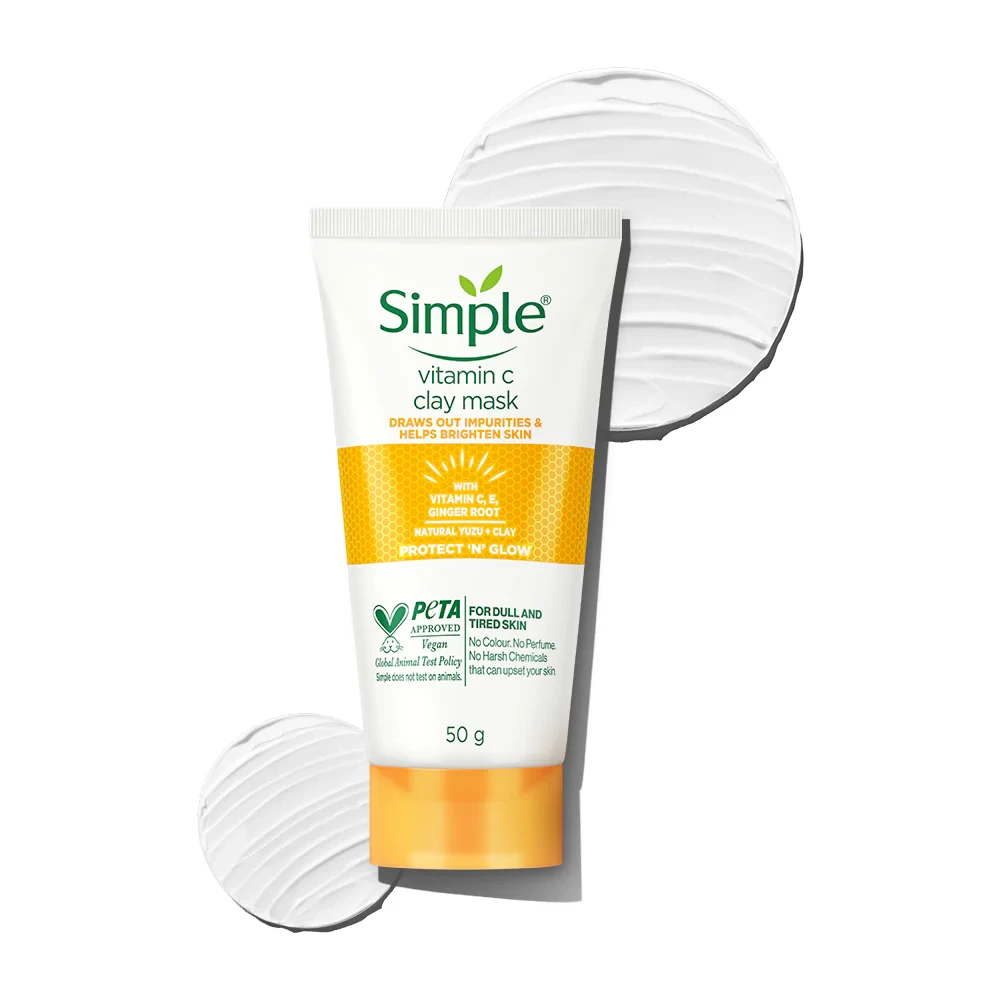 Simple Protect N Glow Vitamin C Brighten Clay Mask 50g