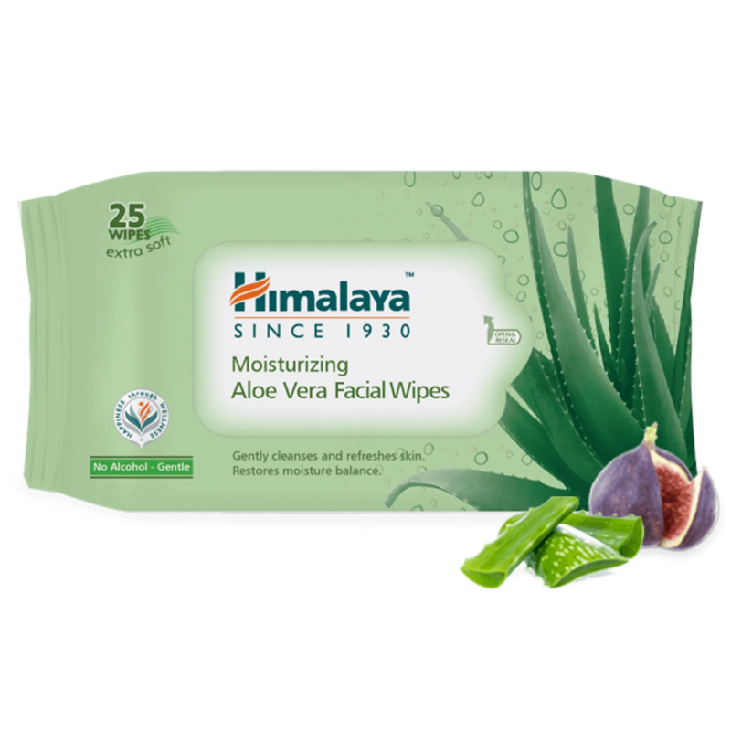 Himalaya Moisturizing Aloe Vera Facial Wipes 25s