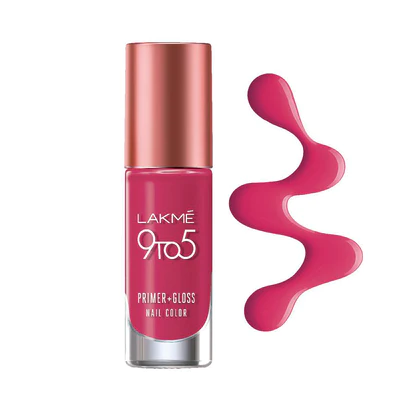 LAKMÉ 9 TO 5 PRIMER + GLOSS NAIL COLOR Magenta Mix 6ml