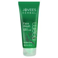 JOVEES HERBAL Neem Face Wash With Neem & Tea Tree Extracts | For Oily & Acne Prone Skin | Oil Control , Remove Impurities , Prevents Pimples | For Men & Women 50ml