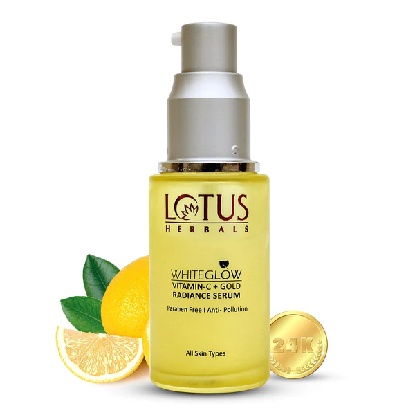 Lotus Herbals WhiteGlow VITAMIN-C + Gold RADIANCE SERUM 30ml