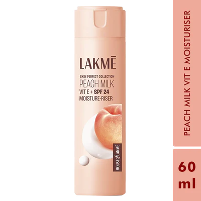LAKME PEACH MILK MOISTURIZER SPF 24 PA SUNSCREEN LOTION 60 ML