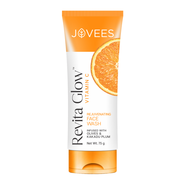 JOVEES HERBAL Revita Glow Vitamin C Face Wash Infused with Olives & Kakadu Plum |Reduces Dark Spots, Hyperpigmentation & Fine Line Appearances |For All Skin Types 75ml