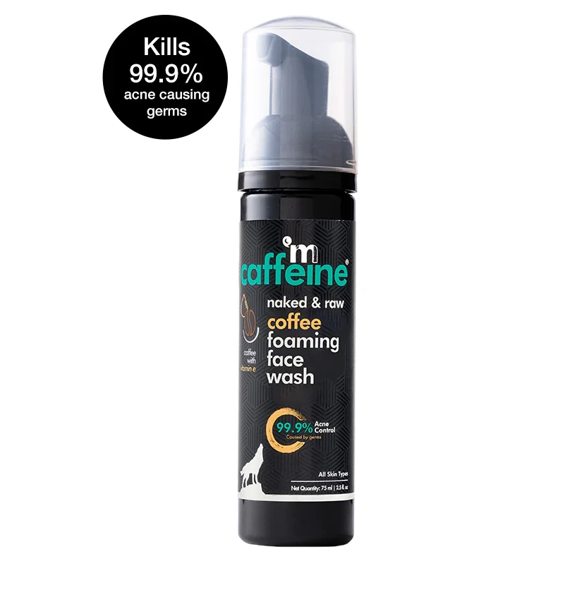 mCaffeine Coffee Foaming Face Wash For Acne Control - 75 ml - Natural & 100% Vegan