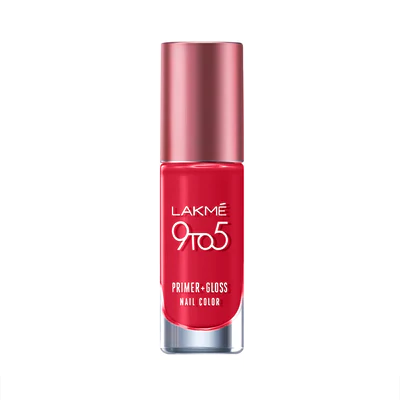 LAKMÉ 9 TO 5 PRIMER + GLOSS NAIL COLOR Perky Pink 6ml