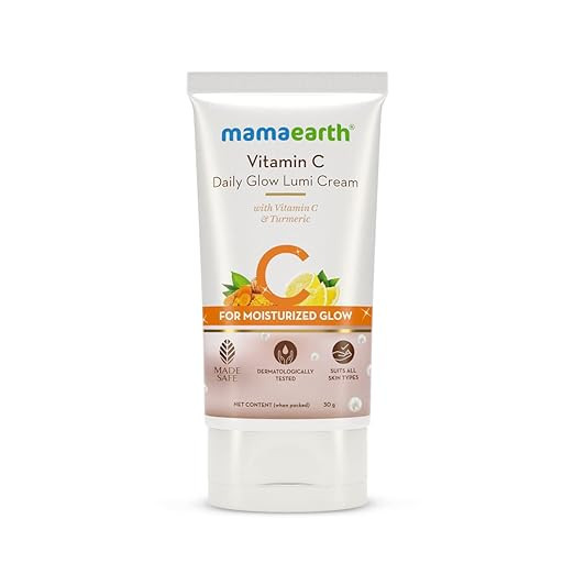 Mamaearth Vitamin C Daily Glow Lumi Cream with Vitamin C & Turmeric for Highlighter Like Glow - 30 g