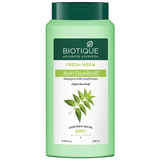 BIOTIQUE Anti Dandruff Shampoo & Conditioner - Fresh Neem, 340 ml