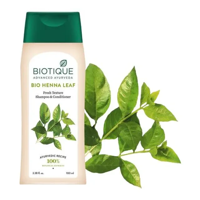BIOTIQUE Bio Henna Leaf Shampoo & Conditioner, 100 ml
