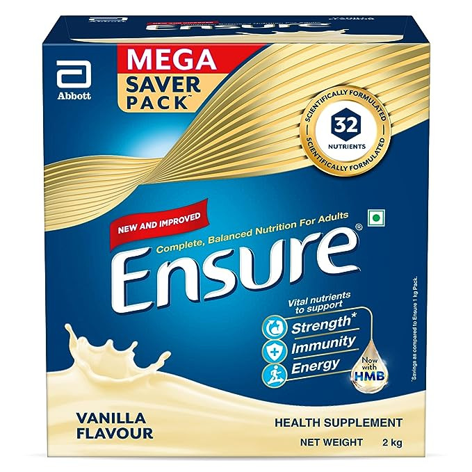 Ensure Complete, Balanced Nutrition Drink Powder for Adults Vanilla Flavour 2KG