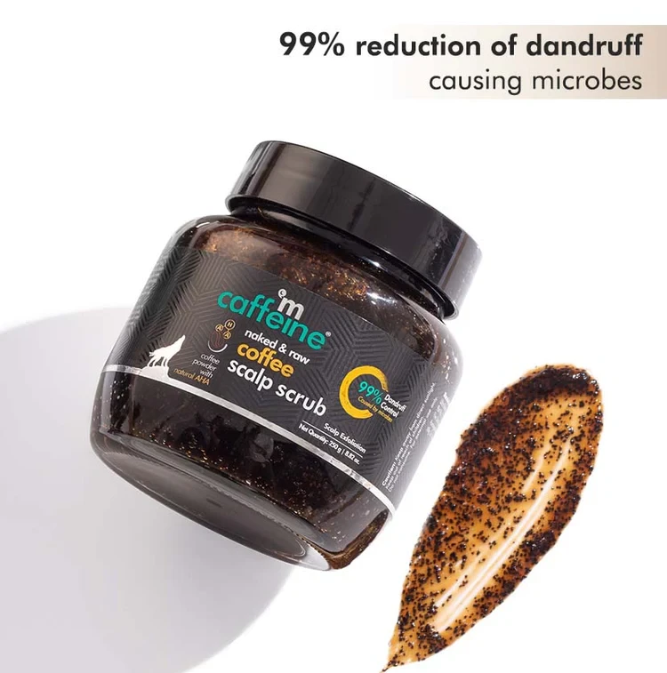 mCaffeine Coffee Scalp Scrub - 250 g | 99% Dandruff Reduction - Natural & Vegan