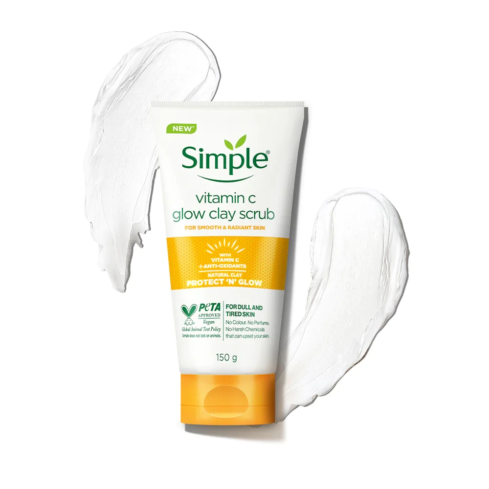 Simple Protect N Glow Vitamin C Glow Clay Scrub 150ml