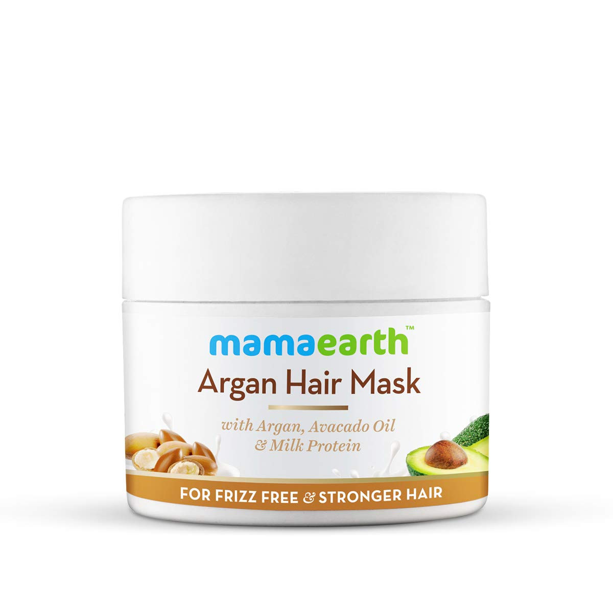 Mamaearth Argan Hair Mask with Argan, Avocado Oil, and Milk Protein for Frizz-free and Stronger Hair-200ml