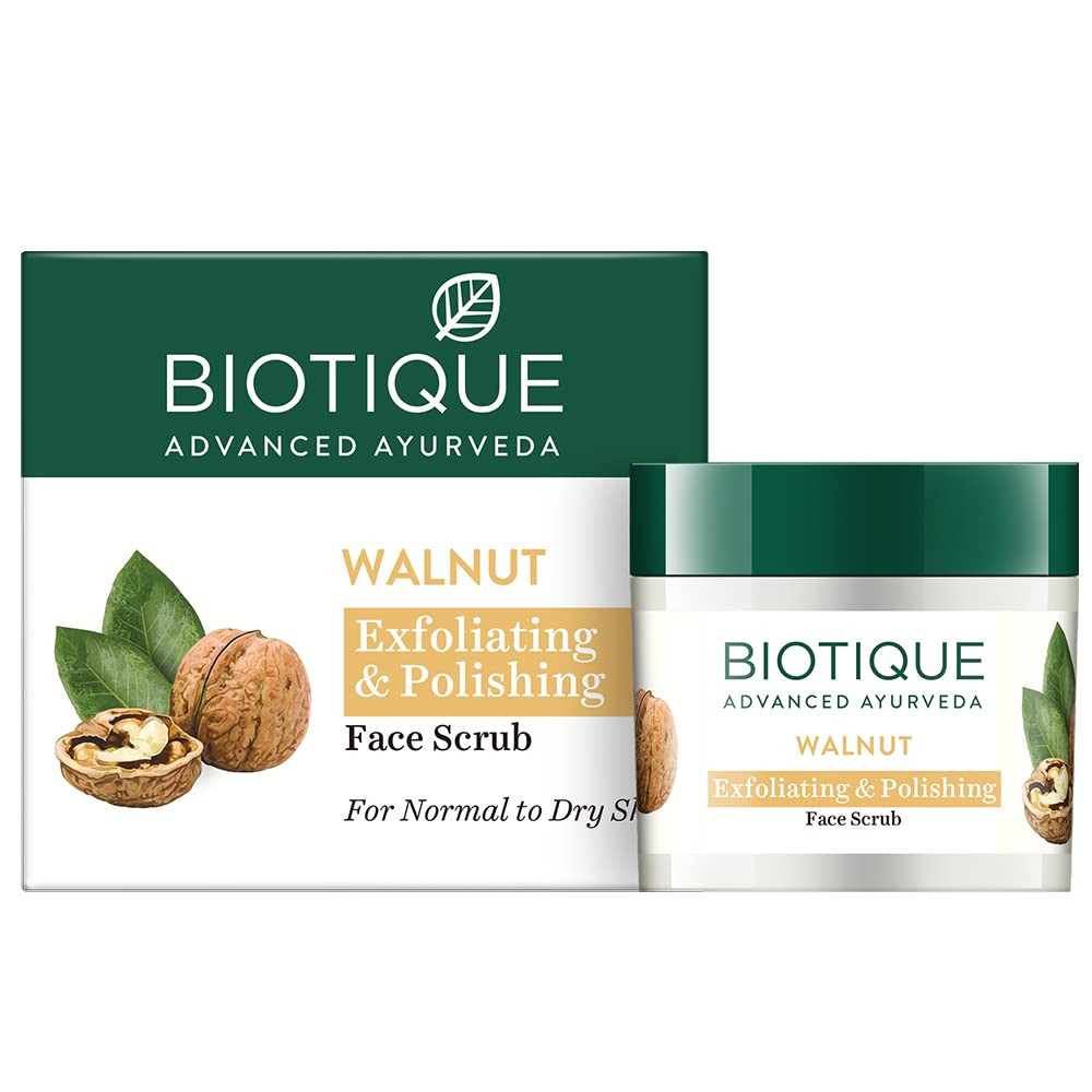 Biotique WALNUT Exfoliating & Polishing Face Scrub Normal to Dry Skin 50g