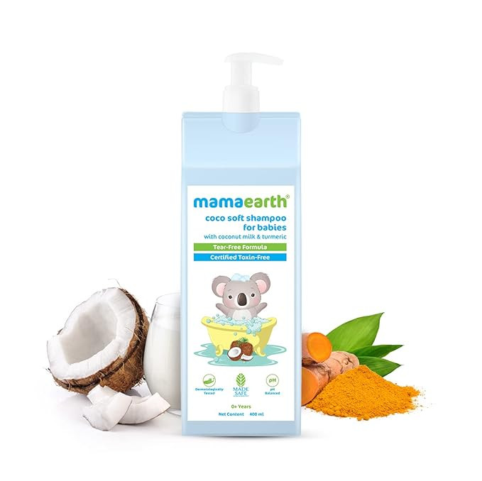 Mamaearth Coco Soft Shampoo with Coconut Milk & Turmeric for Gentle Cleansing - 400 ml