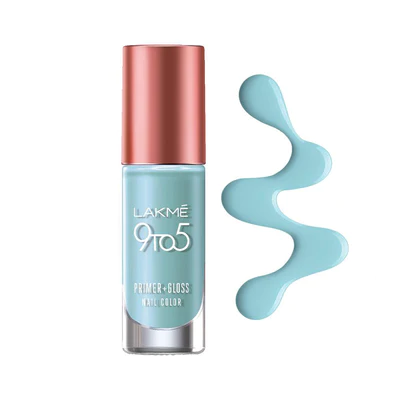 LAKMÉ 9 TO 5 PRIMER + GLOSS NAIL COLOR Blue Scape 6ml