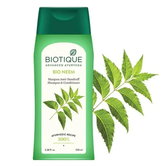 BIOTIQUE Bio Neem Margosa Anti-Dandruff Shampoo & Conditioner, 100 ml