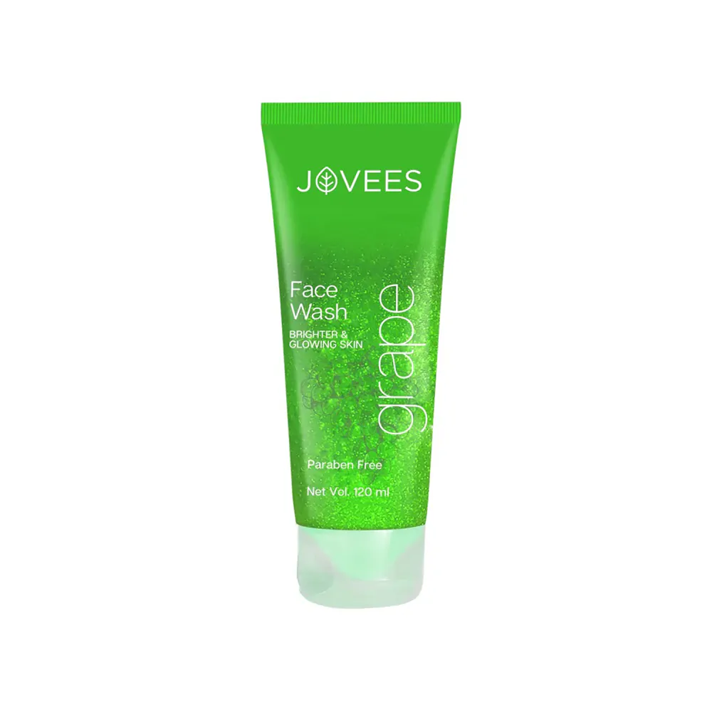 JOVEES HERBAL Grape Face Wash With Grape Seed & Orange Peel Extracts | For Brighter & Glowing Skin | Reduces Uneven Skin Tone & Fine Lines | For All Skin Types 120ml