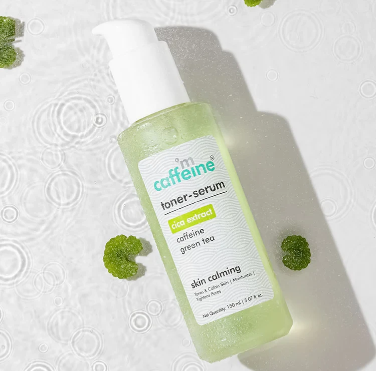 mCaffeine Cica 2in1 Toner-Serum with Green Tea - Calms Skin & Tightens Pores - 150 ml