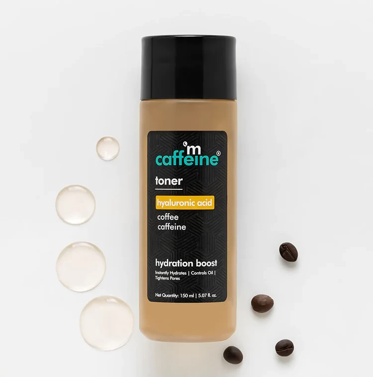 mCaffeine Coffee Face Toner with Hyaluronic Acid | 24 Hrs Hydration | Controls Oil & Tightens Pores | Alcohol-Free - 150 ml