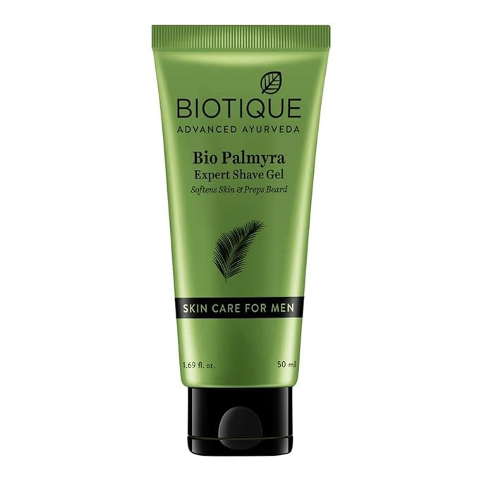 BIOTIQUE Expert Shave Gel - Palmyra, Softens Skin & Preps Beard, 50 ml