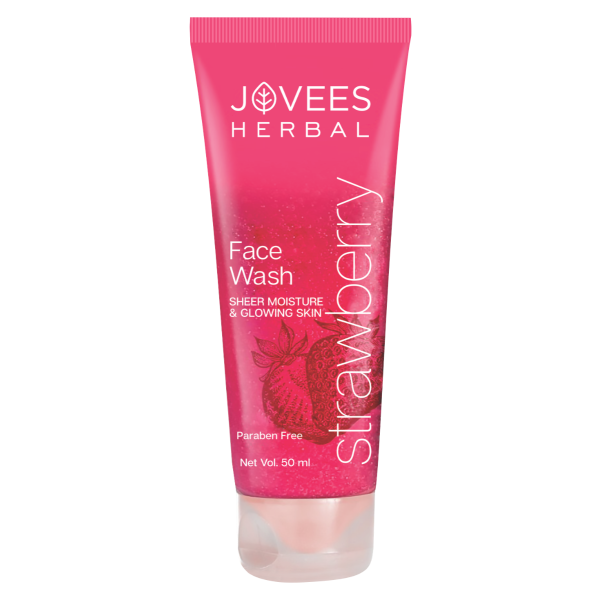 JOVEES HERBAL Strawberry Face Wash with Strawberry Extracts | For Normal to Dry Skin | For Women/Men | For Hydrating & Glowing Skin 50ml