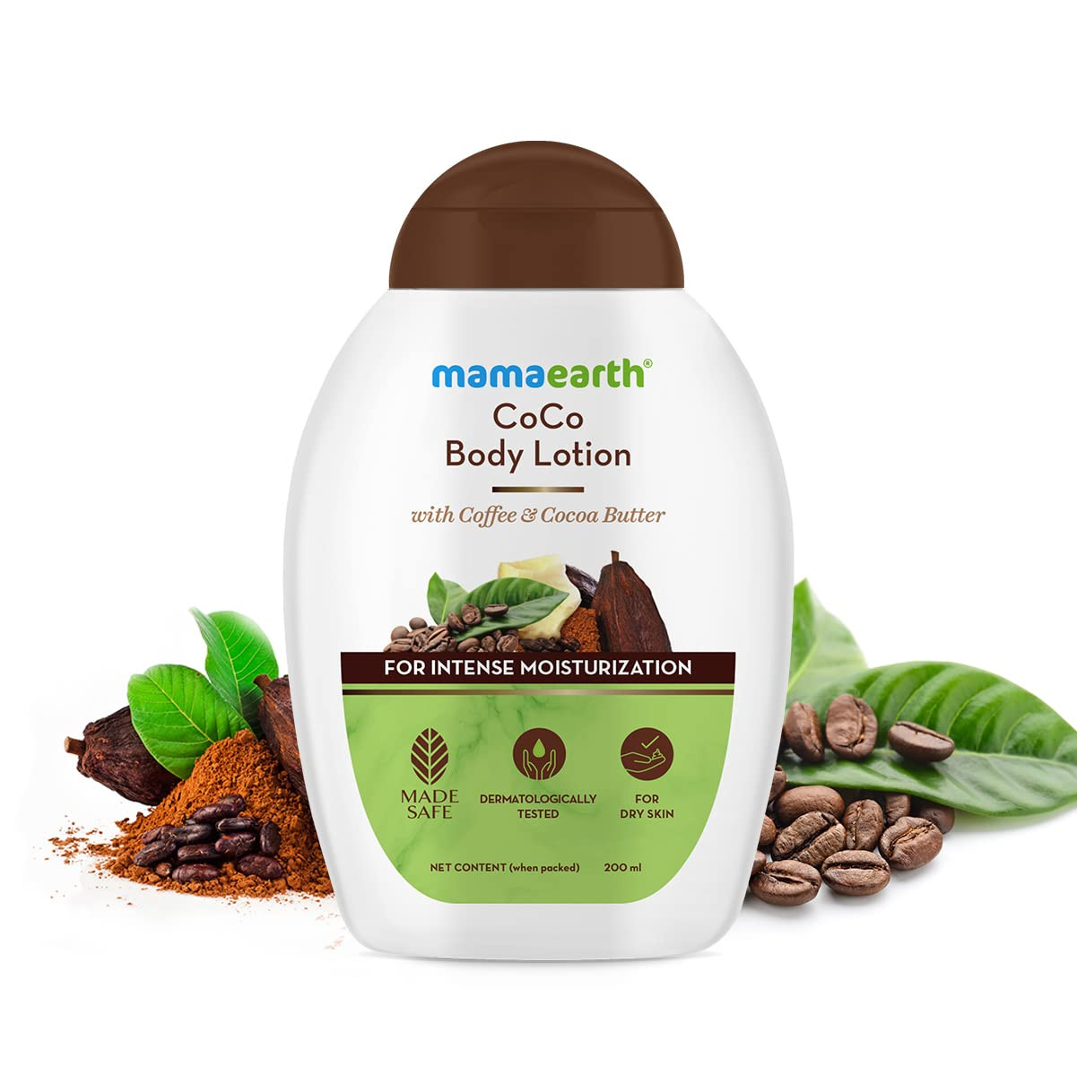 Mamaearth CoCo Body Lotion With Coffee and Cocoa for Intense Moisturization - 200ml Intense Moisturization| Non-Greasy| Nourishes Skin