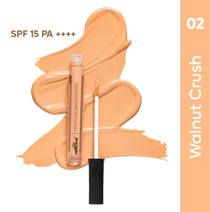 mCaffeine Eyes On You Serum Concealer | Brightens Under Eye & Reduces Dark Circles - Walnut Crush - 5ml