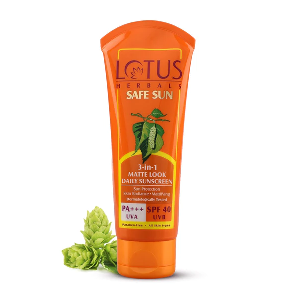 Lotus Safe Sun 3 In 1 Matte-Look Daily Sunscreen SPF 40 PA+++ 50g