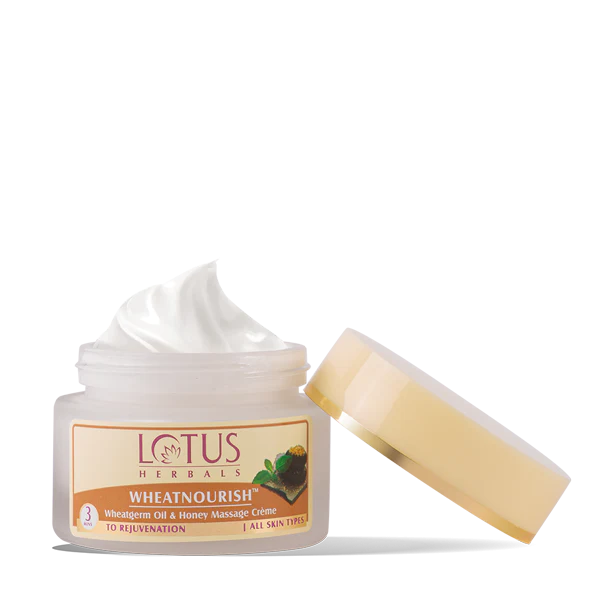 Lotus WHEATNOURISH Wheatgerm Oil & Honey Massage Cream 50g