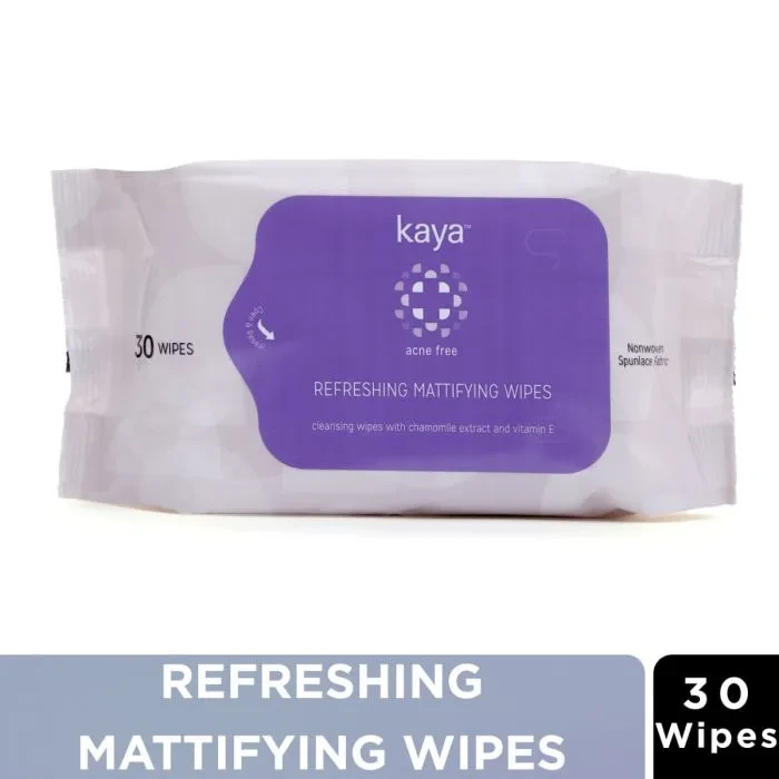 Kaya Refreshing Mattifying Wipes - Travel Friendly Face Wipes 30 count