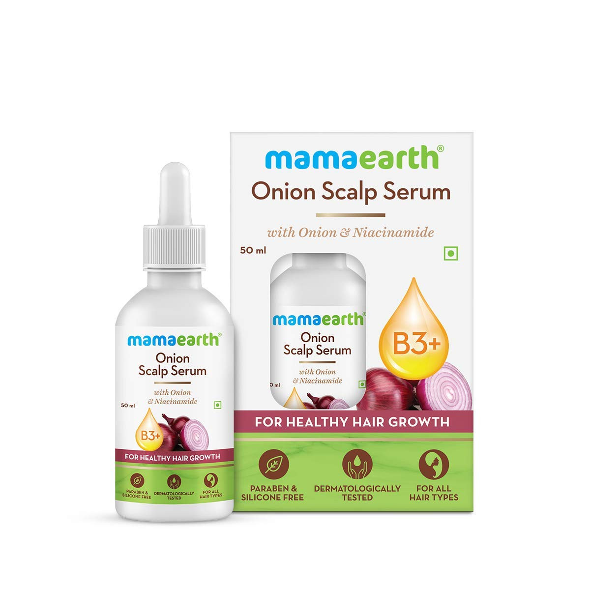Mamaearth Onion Scalp Serum with Onion and Niacinamide for Healthy Hair Growth - 50ml
