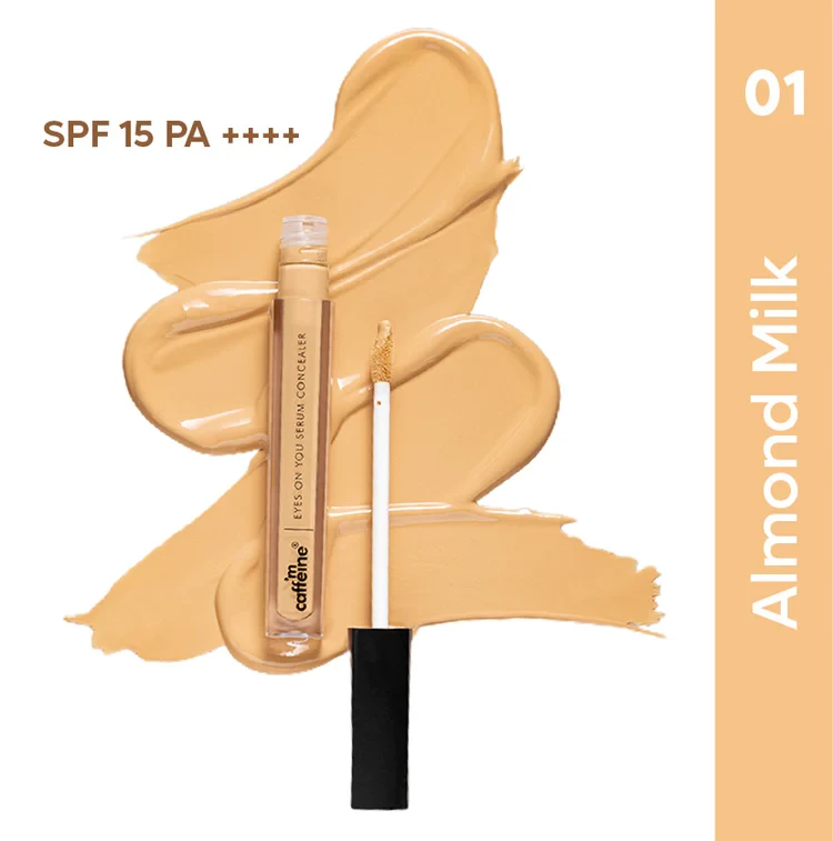 mCaffeine Eyes On You Serum Concealer | Brightens Under Eye & Reduces Dark Circles - Almond Milk - 5ml